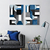 Imagem do Conjunto Quadro Decorativo Abstração em Azul