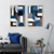 Conjunto Quadro Decorativo Abstração em Azul