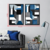 Conjunto Quadro Decorativo Abstração em Azul - comprar online