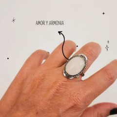 ANILLO CUARZO ROSA "Amor y Armonía" - comprar online