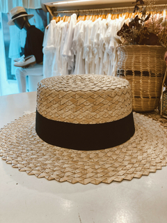 Sombrero Venecia Cinta Negra - comprar online