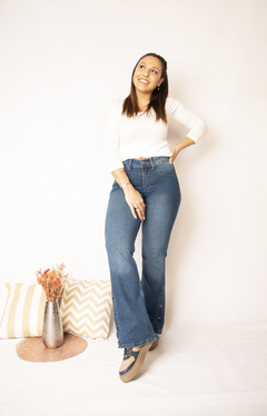 Jeans Cairo denim con broches - comprar online