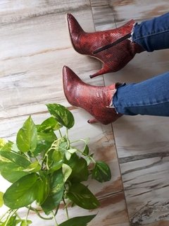 Bota Reptil Bordó - tienda online