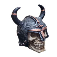 Caveira, crânio guerreiro Viking  17cm em resina produto artesanal - comprar online