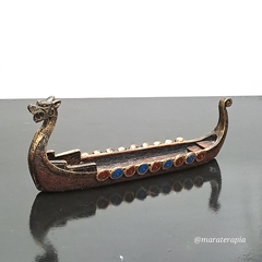 Incensário Barco Viking Drakkar Canoa Porta Incenso M01 Resina na internet