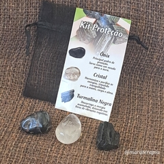 Kit de pedra para proteção com saquinho pedras 3cm