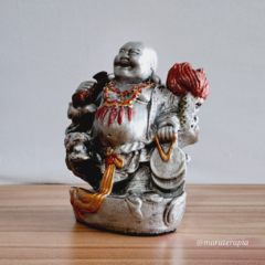 Buda gordo I Monge Hotei do cinco elementos  20 em gesso com adornos M01