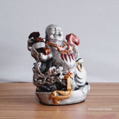 Buda gordo I Monge Hotei do cinco elementos  20 em gesso com adornos M01