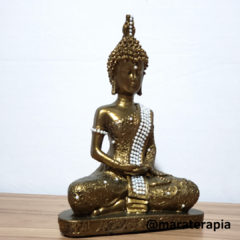 Buda tibetano 25cm gesso e adorno MOD 01 