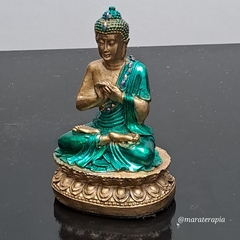 Buda Shuni mudra - mudra da paciência  17 cm em resina com adorno M01