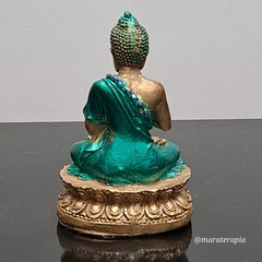 Buda Shuni mudra - mudra da paciência  17 cm em resina com adorno M01