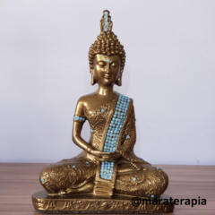 Buda tibetano  25cm gesso e adorno MOD 03