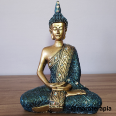 Buda tibetano 20cm resina e adorno MOD03