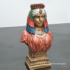 Busto De Isis Dourada  19cm em gesso M01