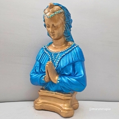 Busto de Santa Sara kali 30cm em gesso com adorno M03 003