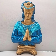 Busto de Santa Sara kali 30cm em gesso com adorno M04
