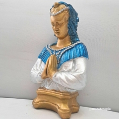 Busto de Santa Sara kali 30cm em gesso com adorno M0 003