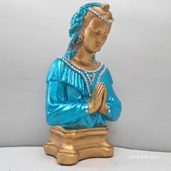 Busto de Santa Sara kali 30cm em gesso com adorno M06 002
