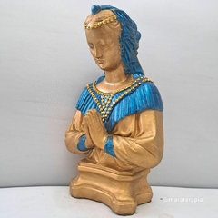 Busto de Santa Sara kali  30cm em gesso com adorno M01