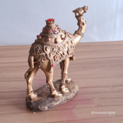 Escultura Camelo  16x13cm em resina com adornos M03