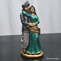 Casal de ciganos M01 30cm estatua de gesso com adorno - loja online