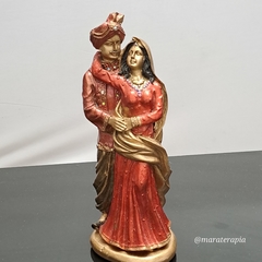 Casal de ciganos M02 30cm estatua de gesso com adorno - loja online