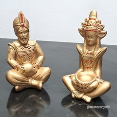Casal Hindu M01 20cm em gesso com adorno - Maraterapia presentes wicca I budismo I umbanda I católico I decoração I antiguidades I animais