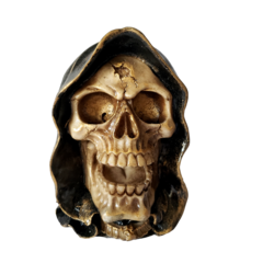crânio,skull,  caveira a Morte 16cm em resina produto artesanal