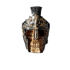 Caveira romana medieval capacete de espinho 17cm resina artesanal envernizada