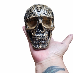 Skull, crânio caveira radioativa  14 cm   resina