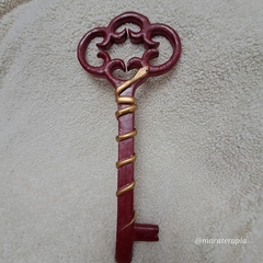 Chave Da Deusa Hécate Com Cobra I wicca G02 42 cm em gesso artesanal