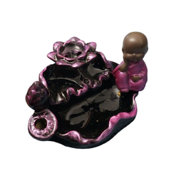 Incensário cascata 5x10cm em porcelana budinha rosa - Maraterapia presentes wicca I budismo I umbanda I católico I decoração I antiguidades I animais