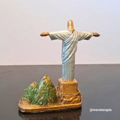 Cristo Redentor com Pão de açúcar 14cm Enfeite Cristo - Lembrancinhas e Decoração - Estatua do Cristo - Rio de janeiro Brasil