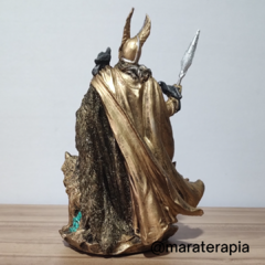 Deus Nórdico Odin M01 25cm Resina - Maraterapia presentes wicca I budismo I umbanda I católico I decoração I antiguidades I animais