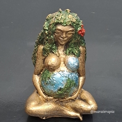 Deusa Gaia Mãe terra pachama M01 17cm em gesso - Maraterapia presentes wicca I budismo I umbanda I católico I decoração I antiguidades I animais