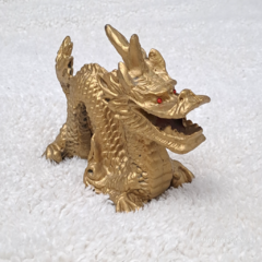 Dragão Chinês Dourado M01 14 cm em resina artesanal