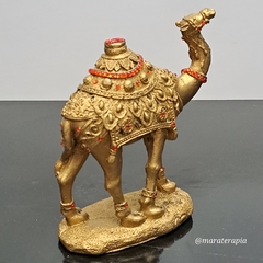 Escultura Camelo M02 16x13cm em resina com adornos