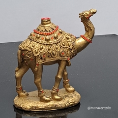 Escultura Camelo M02 16x13cm em resina com adornos - Maraterapia presentes wicca I budismo I umbanda I católico I decoração I antiguidades I animais