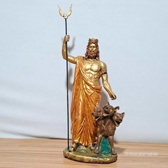 Estátua I escultura Hades Deus Grego Trevas Profundezas 33cm de resina 