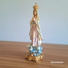 Nossa Senhora De Fátima 30cm em resina com adornos  imagem / escultura / estatua