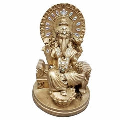 Escultura de Ganesha I Lord Ganesha 35 cm dourado com adornos na internet