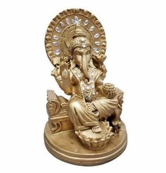 Imagem do Escultura de Ganesha I Lord Ganesha 35 cm dourado com adornos