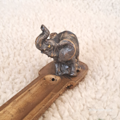 incensário elefante indiano M01 26x5cm em resina artesanal
