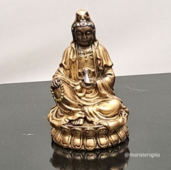 Kuan yin I Deusa da misericórdia P01 9 cm metal com adorno - Maraterapia presentes wicca I budismo I umbanda I católico I decoração I antiguidades I animais