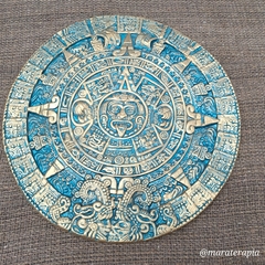 Mandala Calendário Asteca Maia M01 28cm em gesso