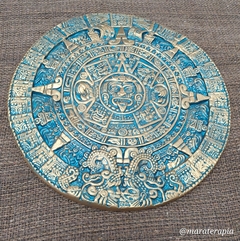 Mandala Calendário Asteca Maia M01 28cm em gesso na internet