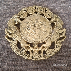 Mandala de São Jorge M01 25x25cm em gesso