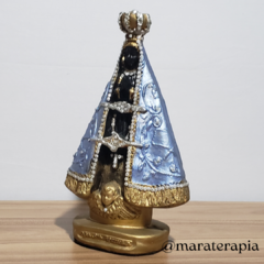 imagem de Nossa Senhora Aparecida  28cm em gesso com adorno artesanal