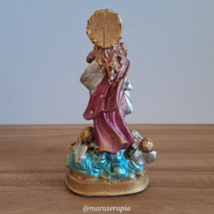 Imagem de Nossa Senhora da Imaculada Conceição  P01 15 cm resina com adorno 