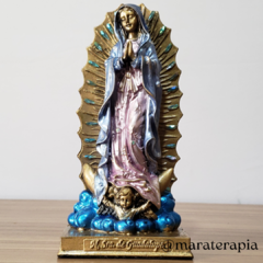 Nossa Senhora de Guadalupe mod 01 20cm resina e adornos